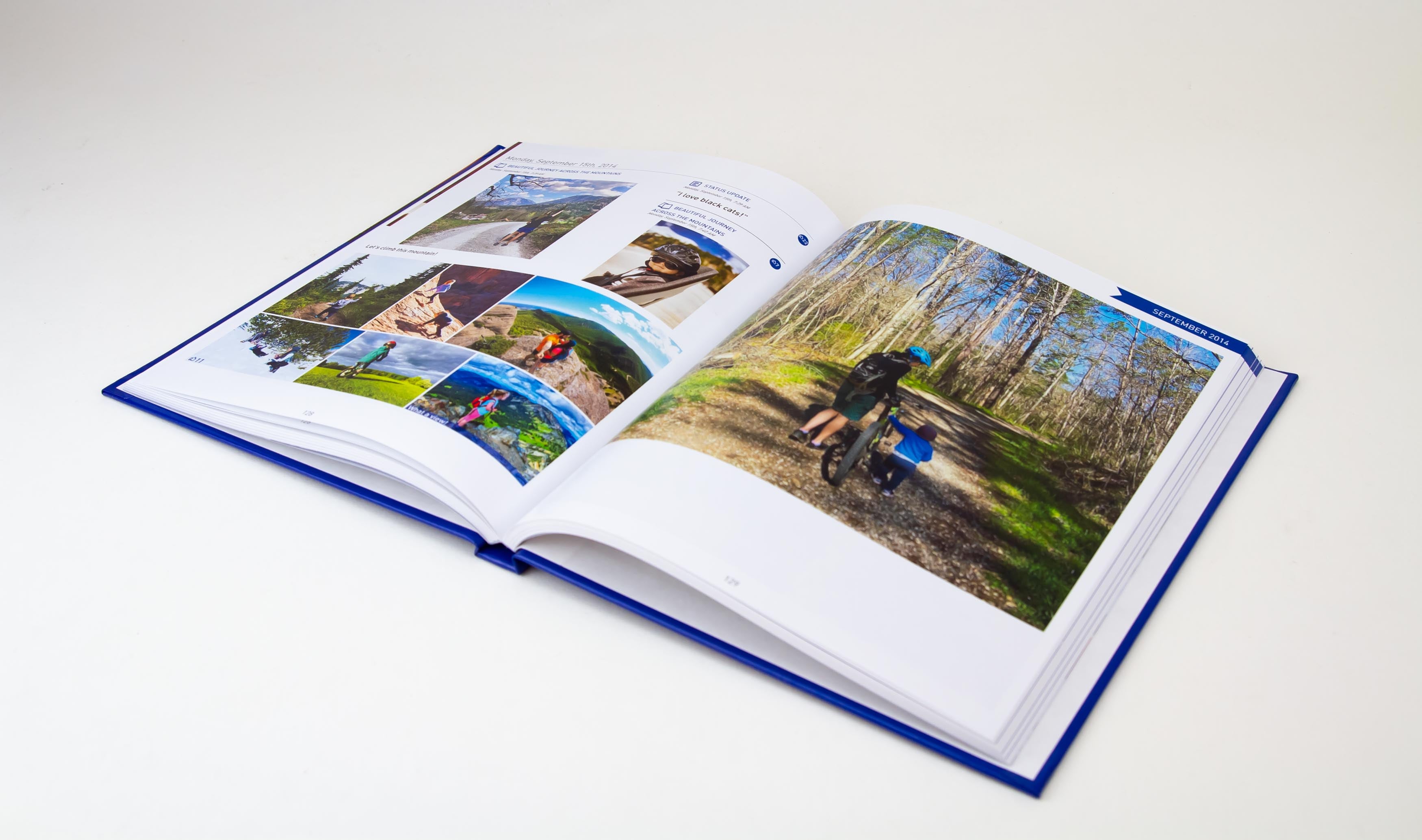 Social Book with photos from Facebook, Instagram and Dropbox